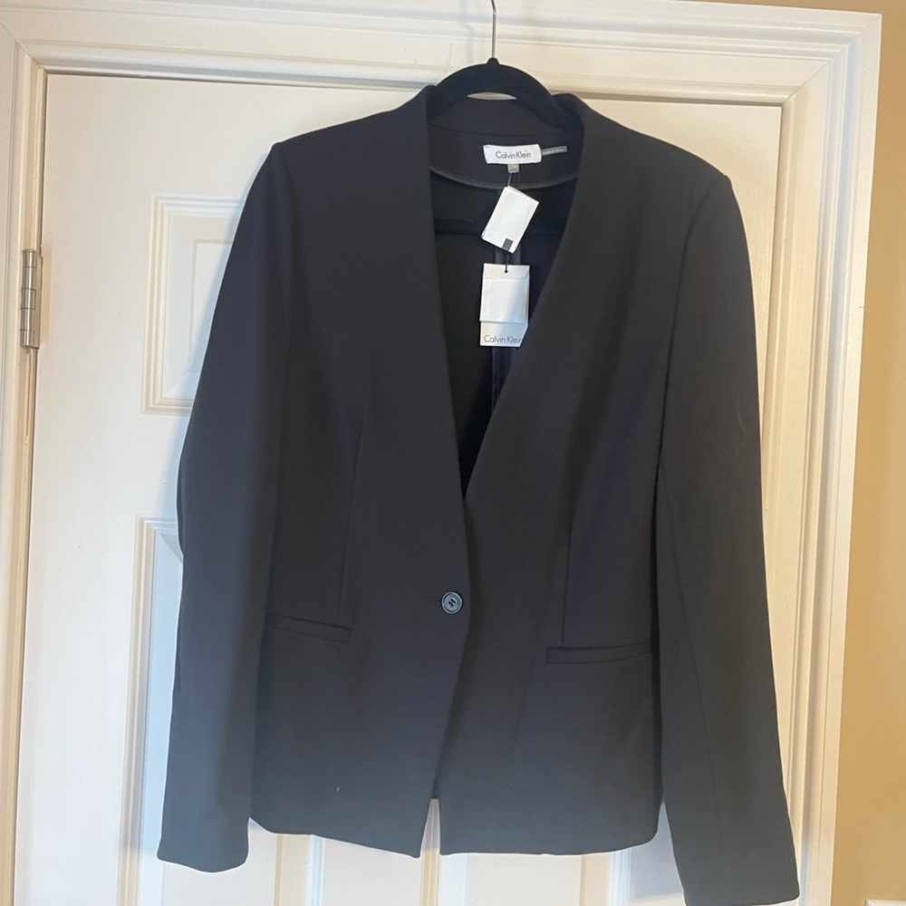 Calvin Klein new black blazer size 10 woman